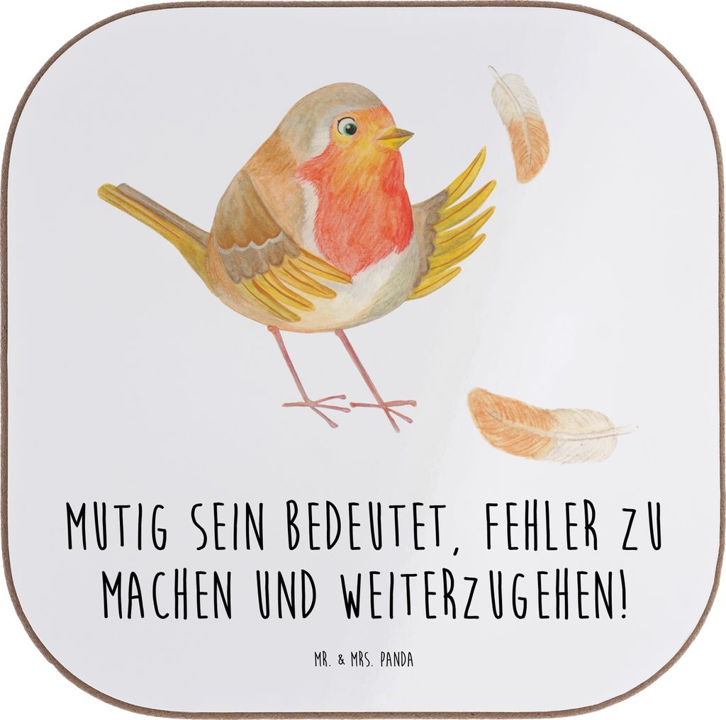 Mr. & Mrs. Panda Untersetzer für Gläser Fehler machen Lernen - Weiß - Geschenk, Mutmacher, Lebensweisheit, gläseruntersetzer, Holzuntersetzer, ...