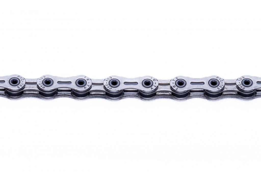 PYC SP1002 10-fach Fahrradkette 1/2"×11/128" Silber – Leicht & langlebig mit Kettenschloss CT-820