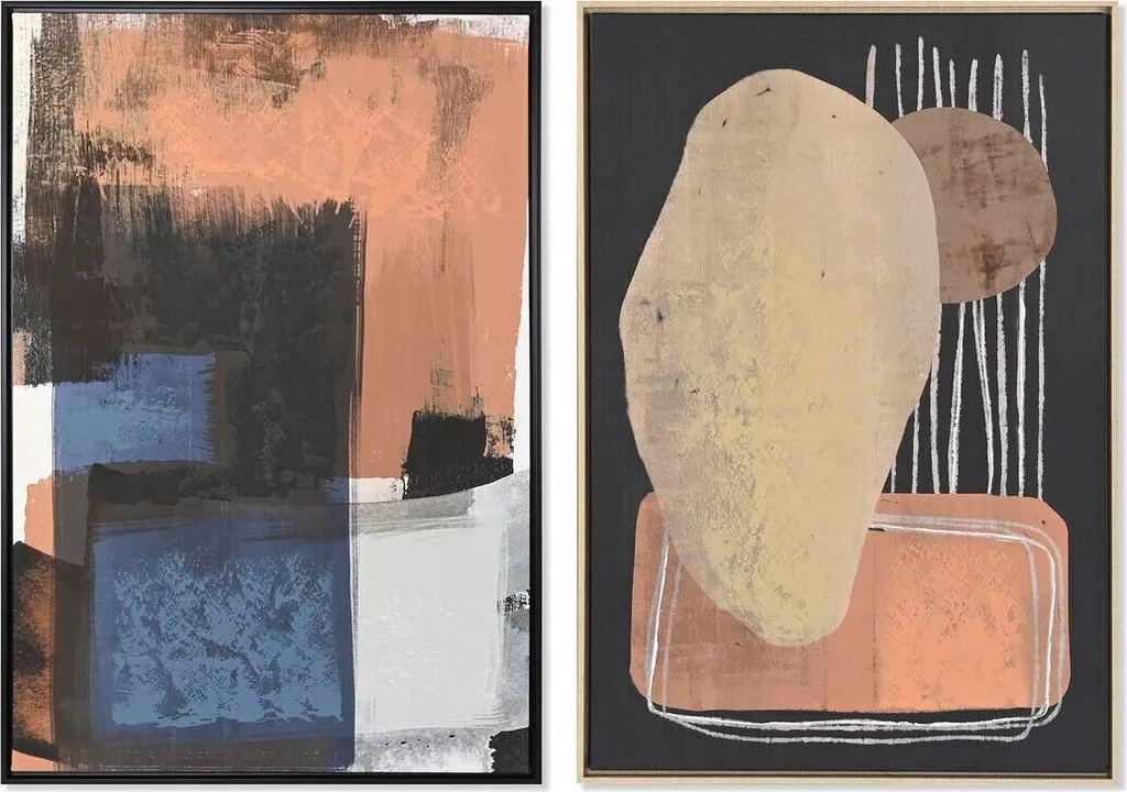 Tableau DKD Home Decor Urban Abstract 83 x 123 cm - Set de 2 Pièces