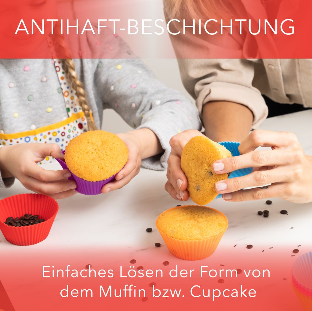 AVANA Große Wiederverwendbare Muffinformen aus Hochwertigem Produktbild 5