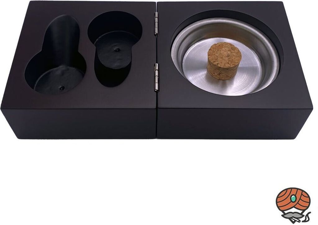 Angelo Pfeifenaschenbecher Würfelformat aus Holz schwarz Produktbild 
