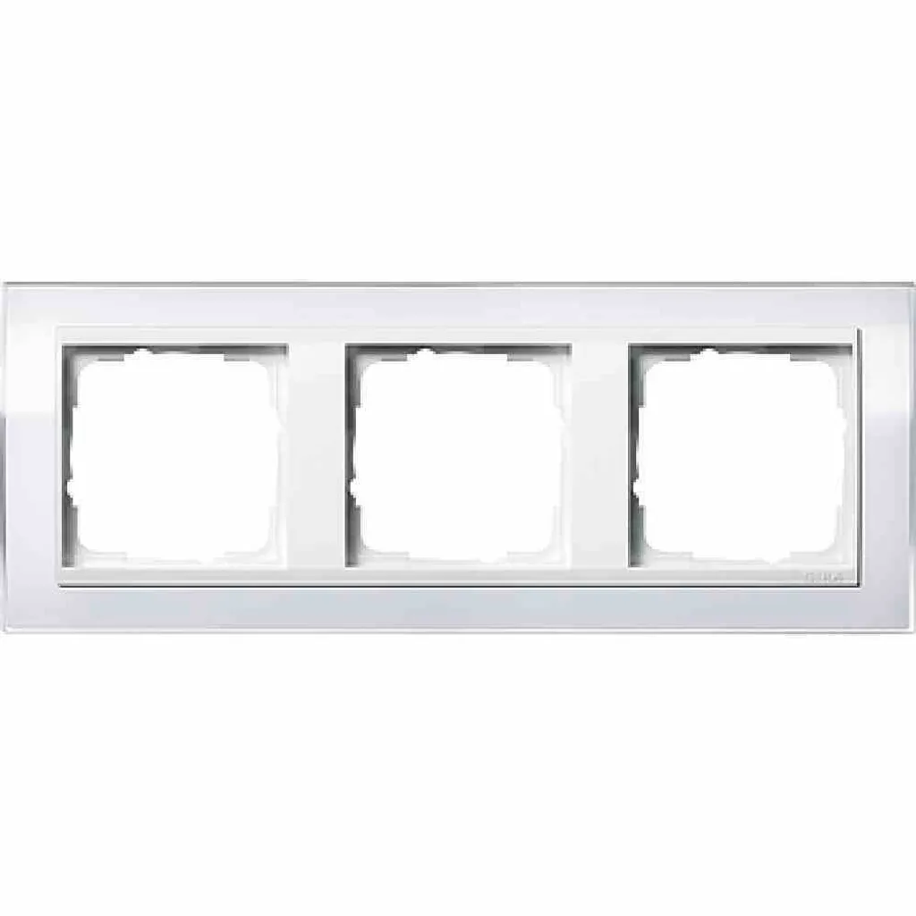 Cadre Gira Event triple 0213723 Blanc Pur Standard 55 et System 55