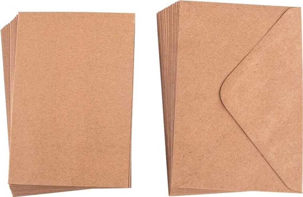 Rayher Hobby Kartenset B6 kraft 15 Karten+Kuverts