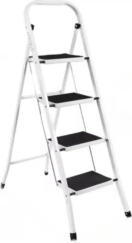 Zyric Luxe Escabeau pliable 2 à 4 marches en acier - Charge max 150 kg