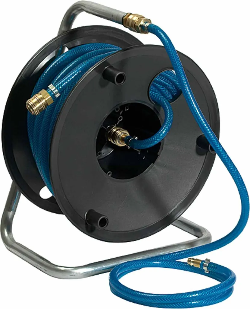 Enrouleur de tuyau d'air comprimé RIEGLER 20m ID 6mm AD 12mm robuste