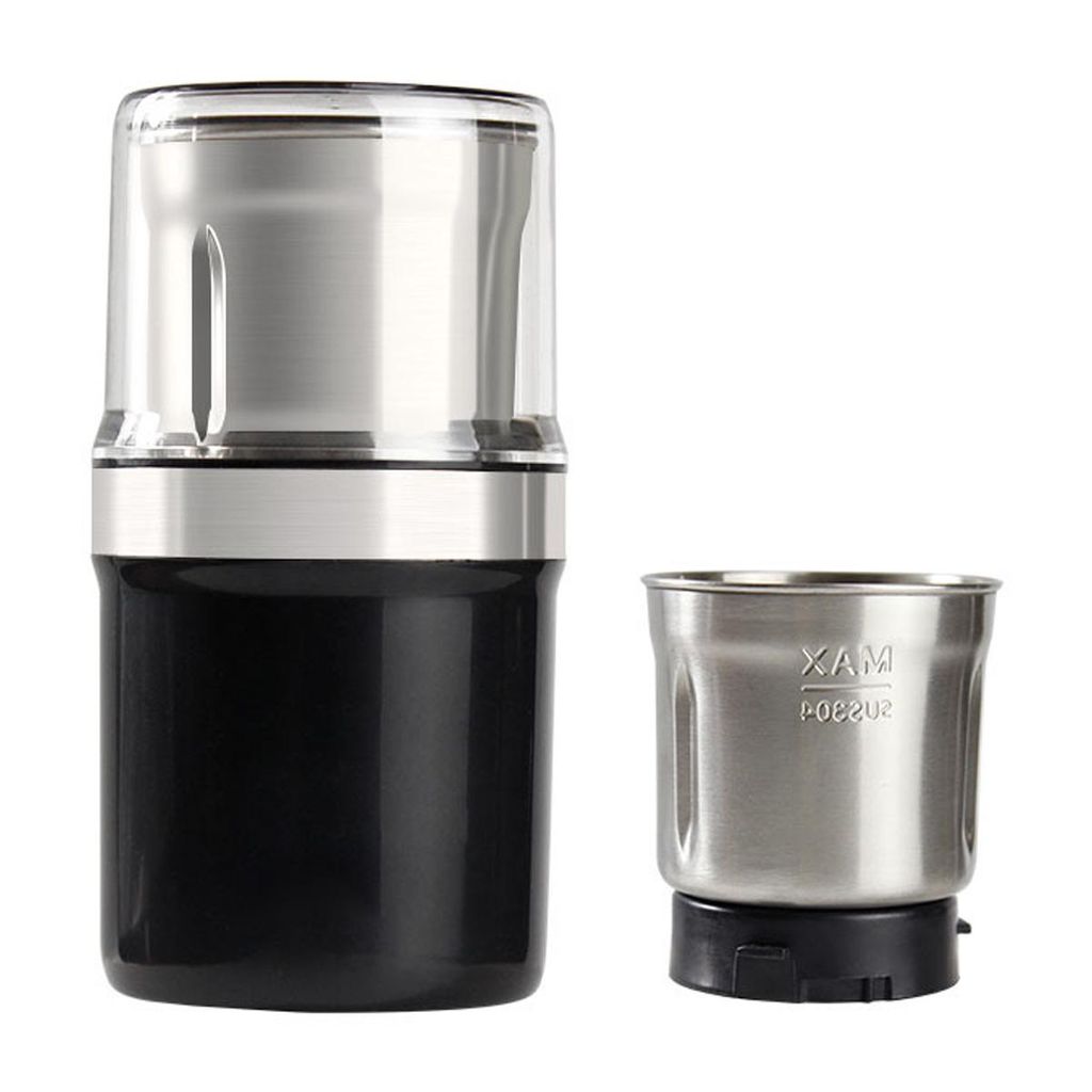 Tragbare elektrische Kaffeemühle, wiederaufladbar, 200 ml Becher, Mahlgrad einstellbar, für Espresso, Mokka, Handfilter, French Press, Cold Brew