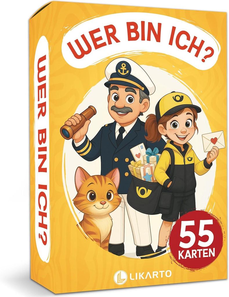 LIKARTO® Wer Bin ich? Kartenspiel für Kinder, Familienspiel Produktbild 
