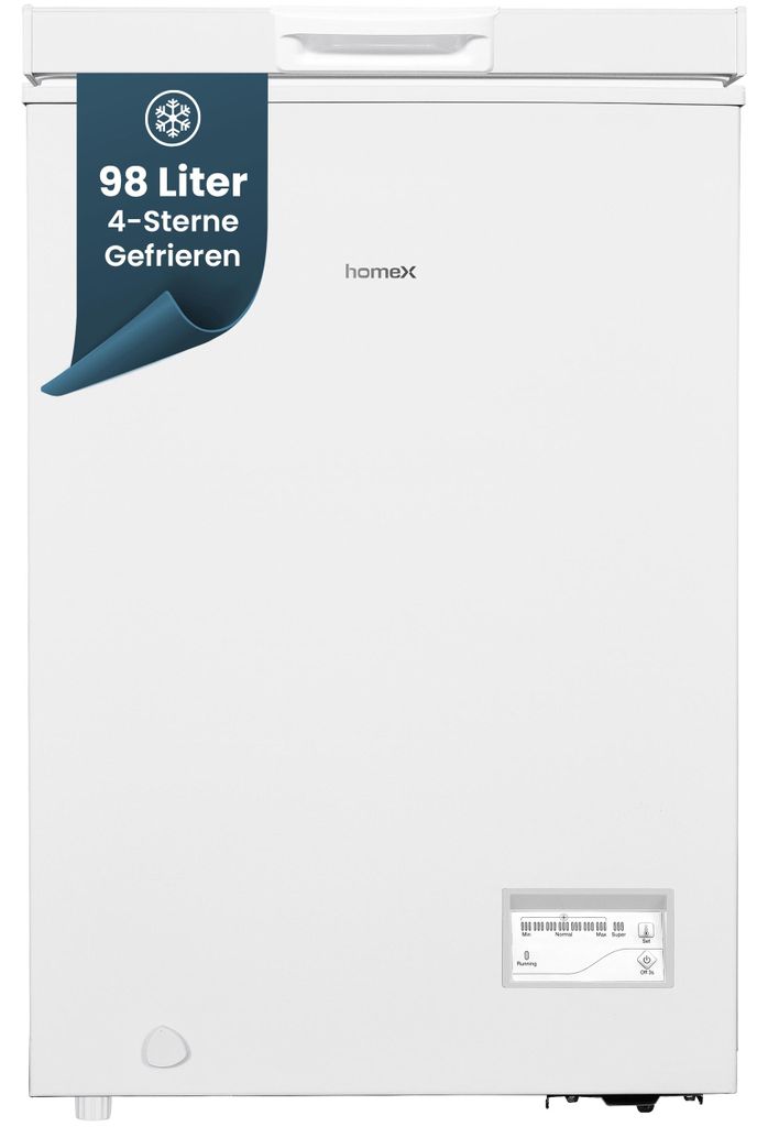 homeX FT0981-W Gefriertruhe, Tiefkühltruhe klein - 98 Liter Produktbild 