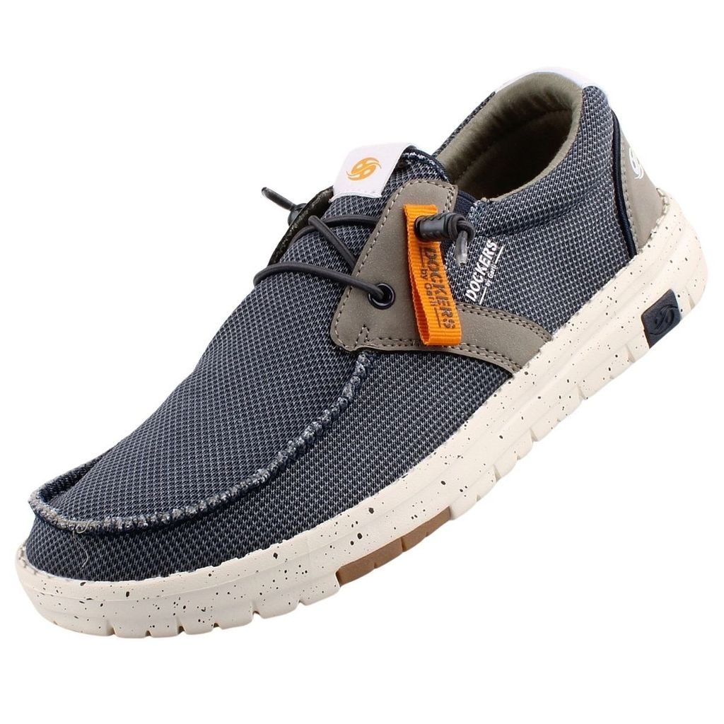 Dockers by Gerli Herren Schuhe Sneaker Slip On Turnschuh Sneaker Textil, Farbe:Navy, Schuhgröße:EUR 44, Artikel:-660 navy