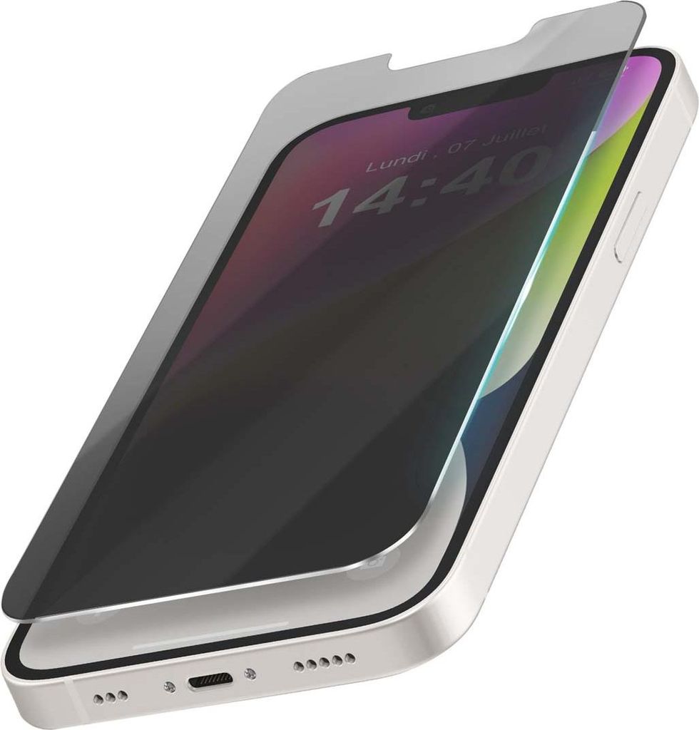 Avizar, Glasfolie iPhone 14 Plus mit Privacy-Schutz & kratzfester Oberfläche, Transparent
