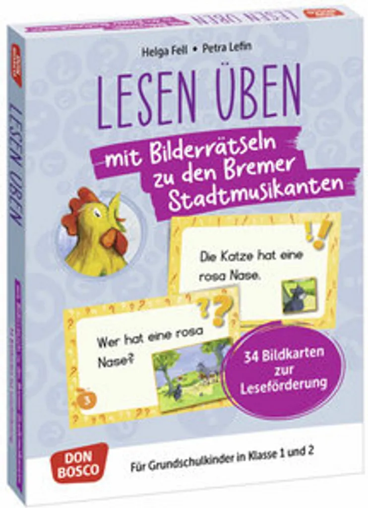 Aide à la Lecture Enfant : 34 Cartes de Devinettes Visuelles Grimm CP