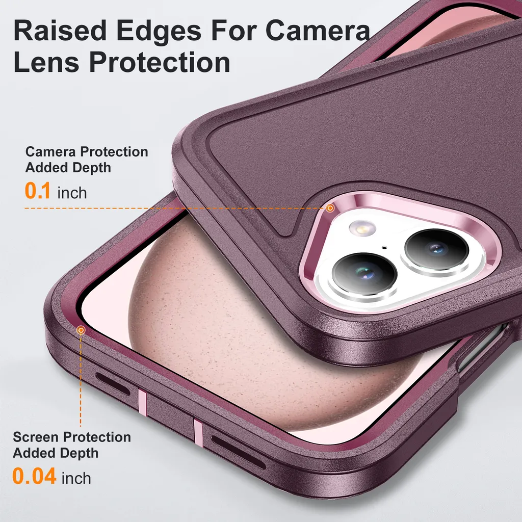 Cover Rugged iPhone 16 Viola: Test Caduta e Supporto Kickstand - 5