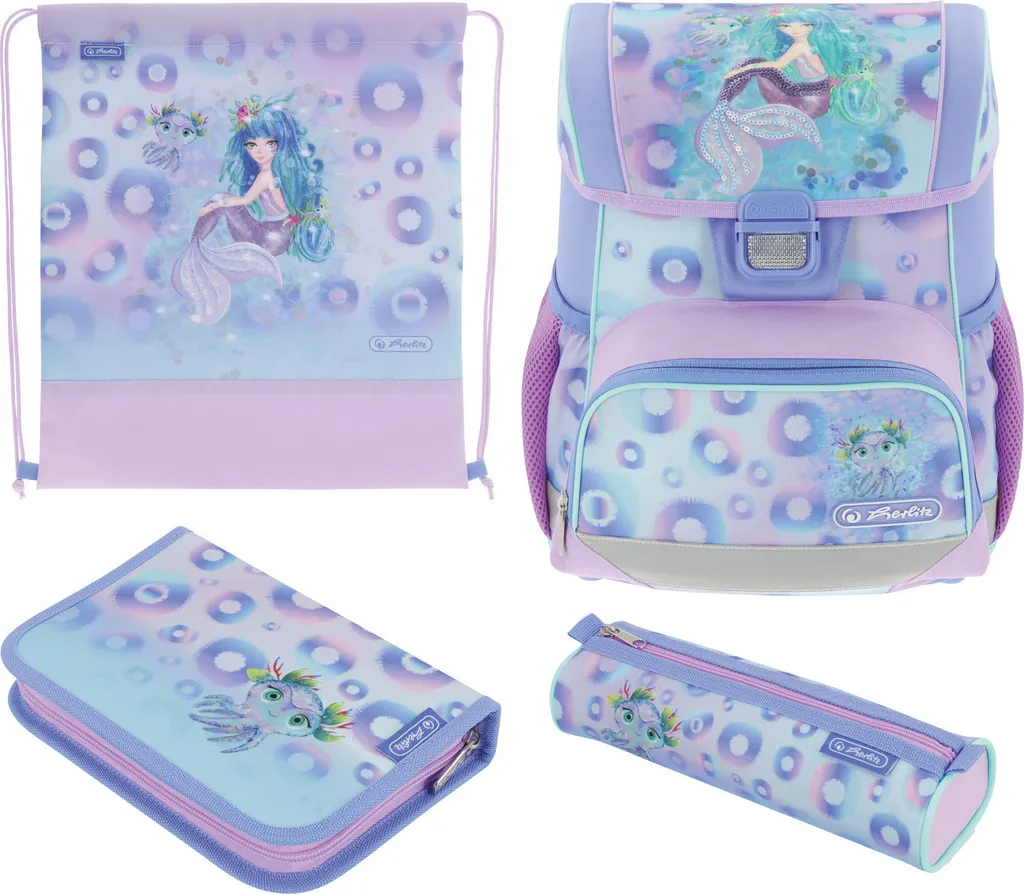 Cartable léger Herlitz Loop Plus Mermaid pour éviter le mal de dos