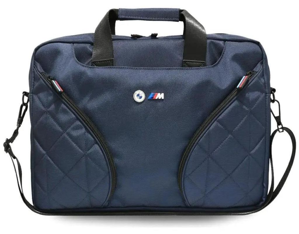 Sac à ordinateur portable BMW Nylom avec logo métallique et Image du produit 