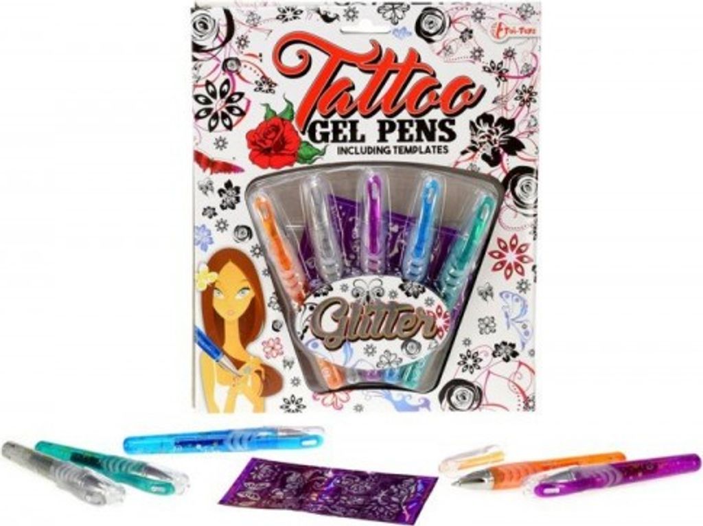 Toi-Toys 45622A - 5 Tattoo Gelstifte Glitzerstifte Malen Produktbild 