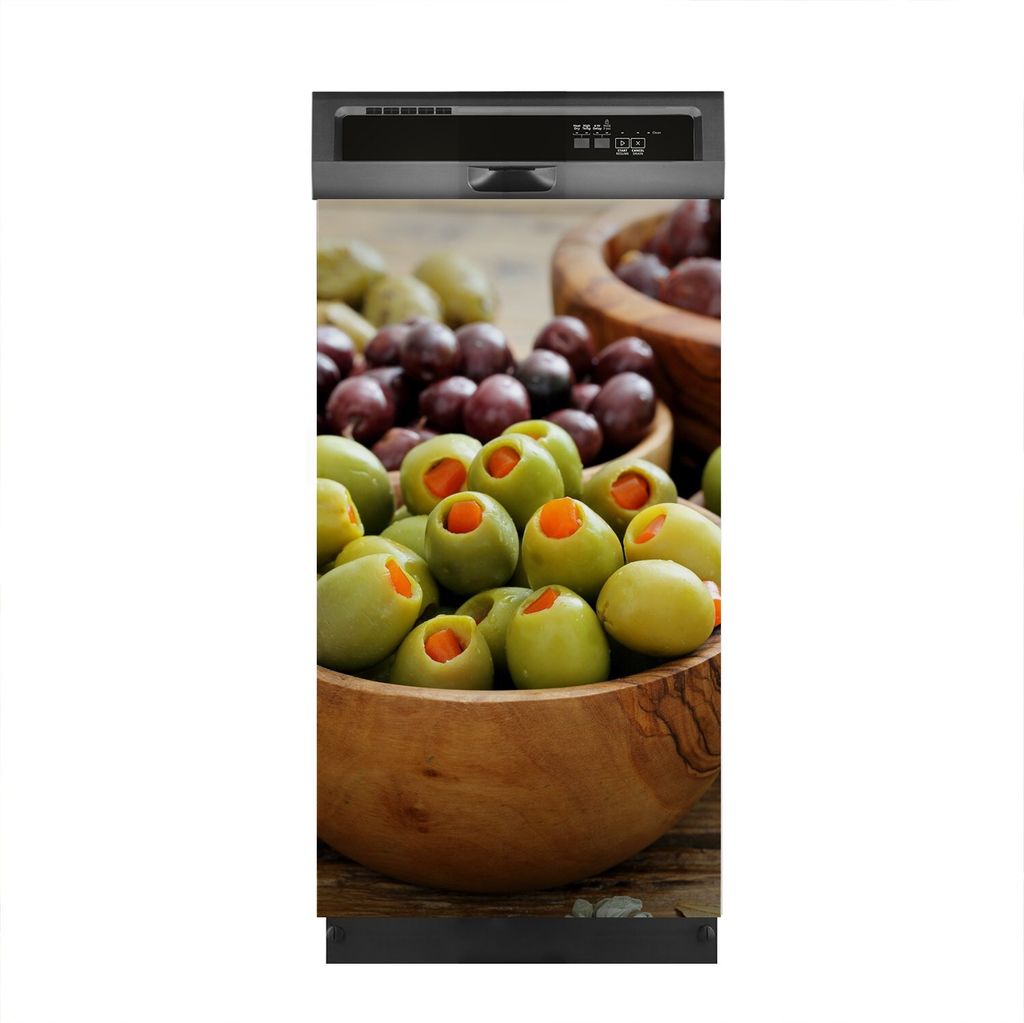 Magnete Dekorative 45x80 cm Küche Magnetmatte Spülmaschine - Oliven Motive