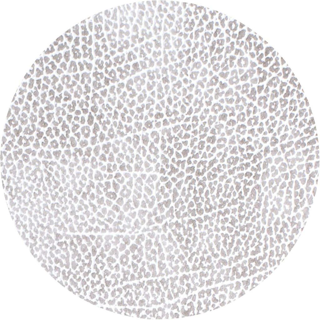 LIND DNA Untersetzer Hippo - Leder - Weiß Grau - ø 10 cm