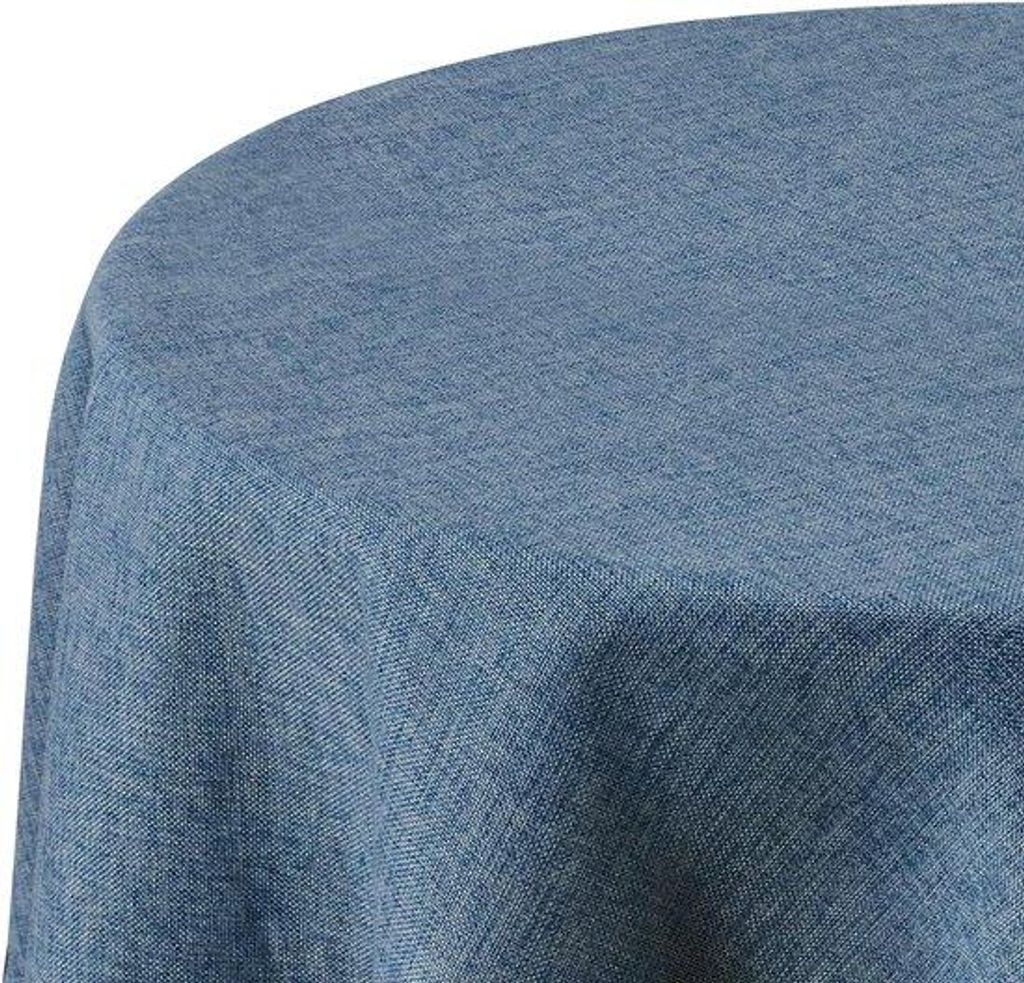 Famanu Tischdecke wasserabweisend rund - Blau, 140 CM