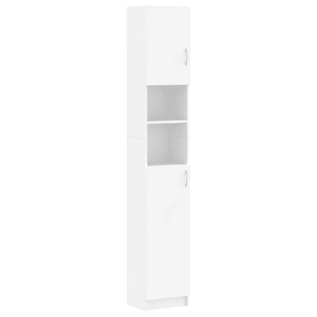 Armoire gain de place salle de bain blanche 190 cm pour tout ranger