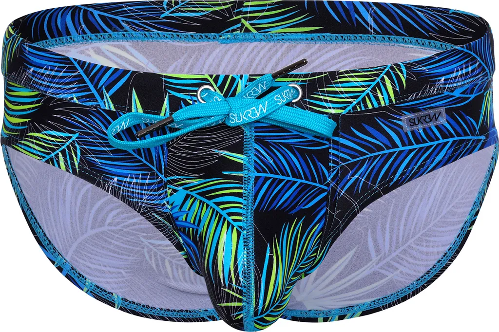 SUKREW Torrent Swim Brief Tropical Lime Taille M - Maillot de Bain Homme