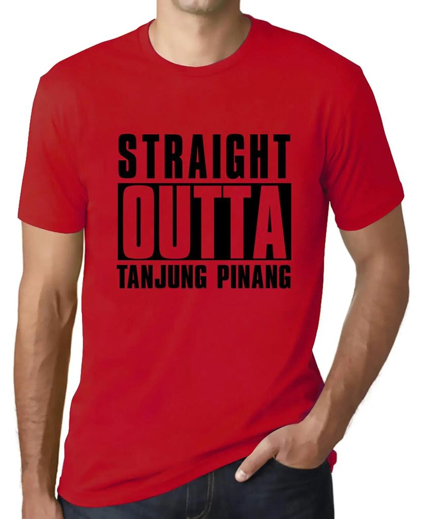 Herren Grafik T-Shirt Direkt aus Tanjung Pinang – Straight Outta Tanjung Pinang – Öko-Verantwortlich Vintage Jahrgang Kurzarm Lustige Druck Ge...