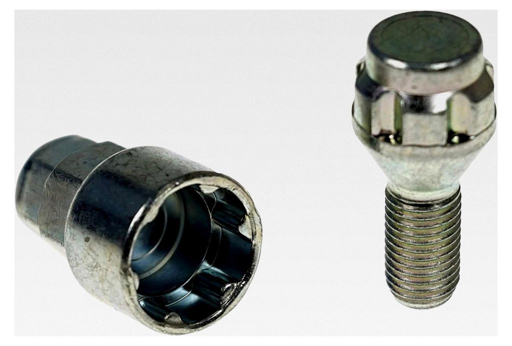 Raddiebstahlsicherungsbolzen M12x1,5, Kegelsitz, Schaftlänge 24,0mm, Schlüsselweite 17mm / 19mm