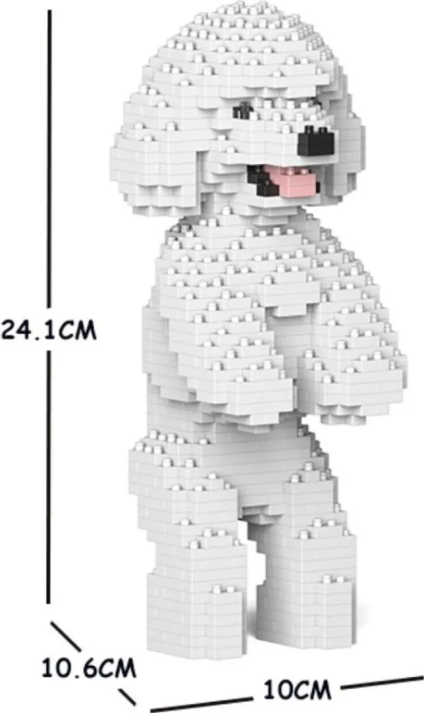 Puzzle 3D Chien Caniche Jekca Toy Pudl Sculpture en Briques à Assembler