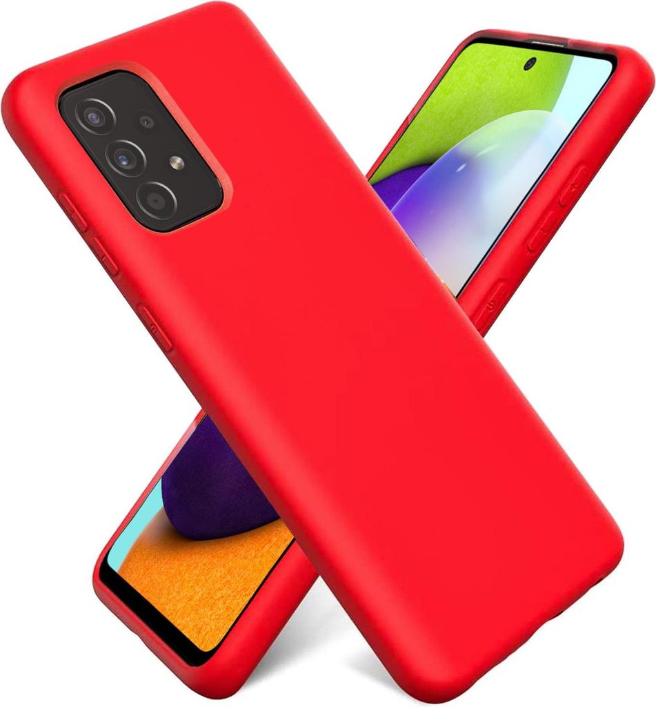 Hülle für Samsung Galaxy A35 5G Handy Schutz Cover Silikon Gel Case Handyhülle, rot