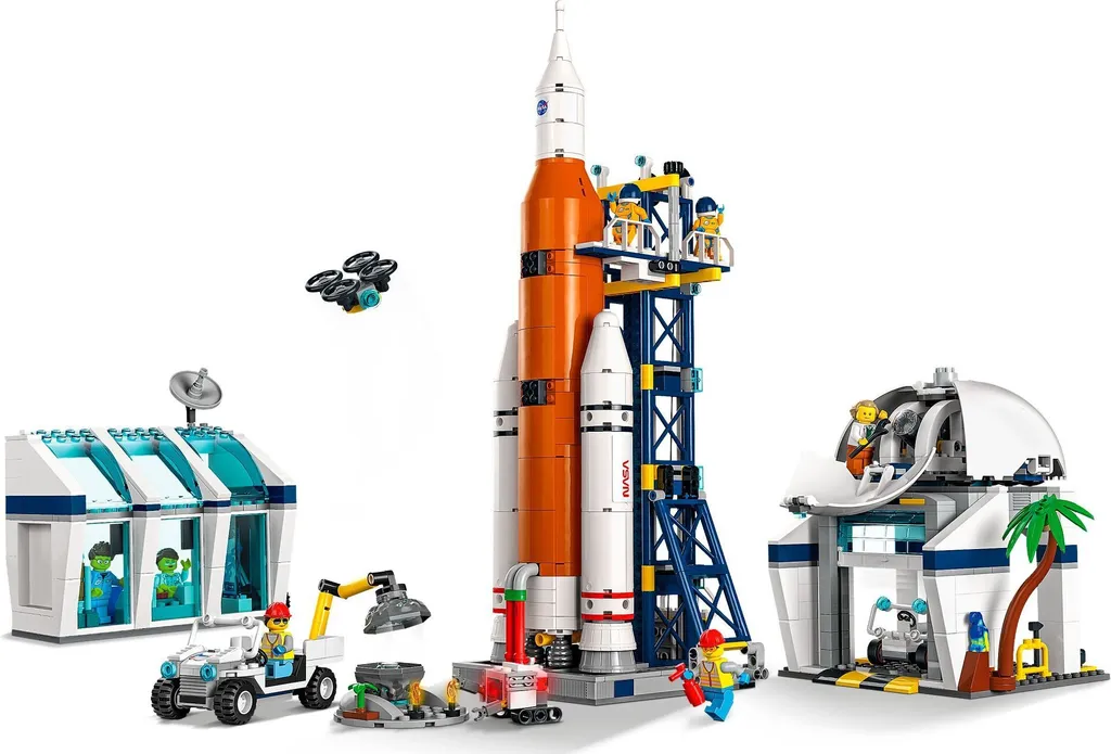 Jeu de construction centre spatial LEGO 60351 avec fusée et figurines - 4