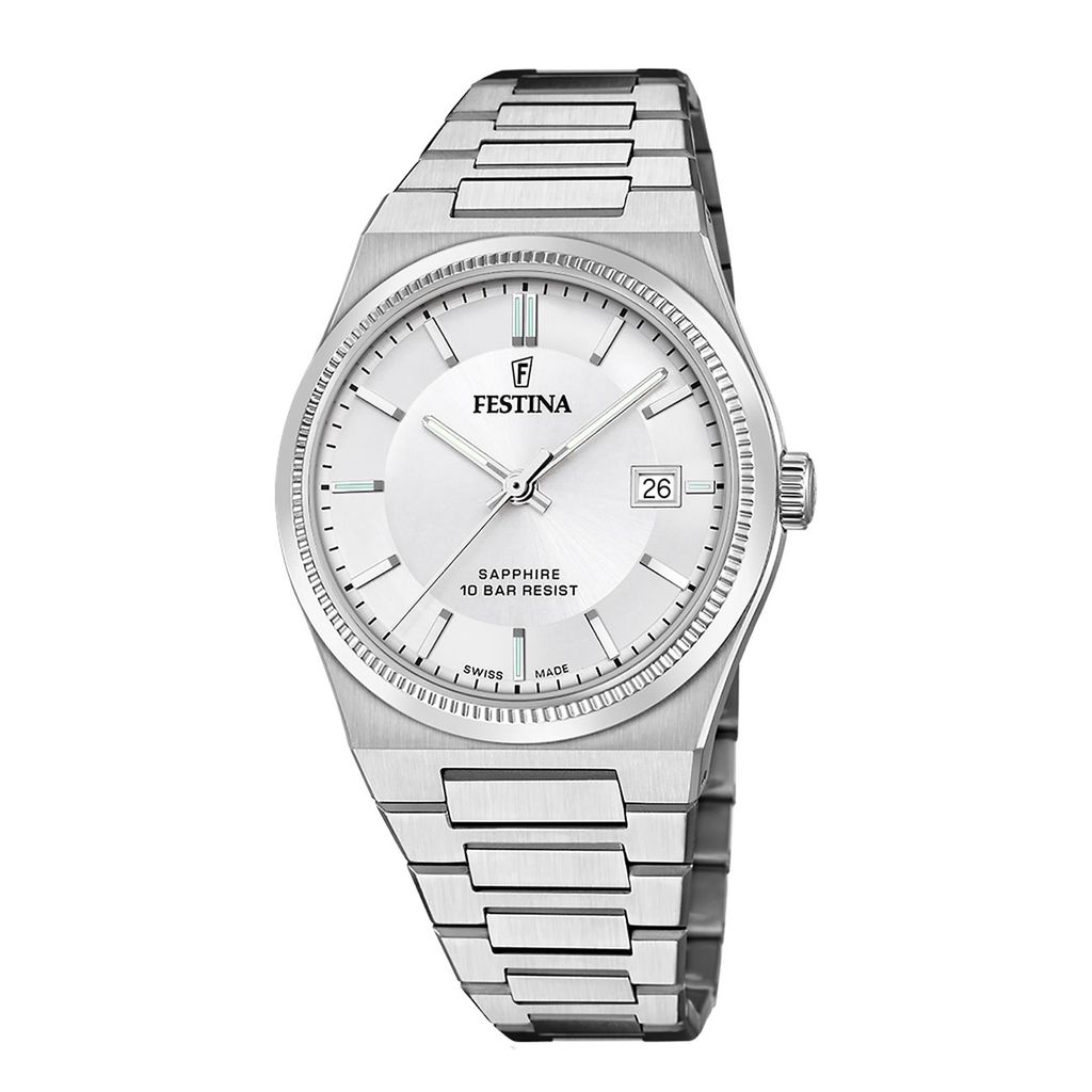 Festina F20034/1 Herrenuhr Swiss Made Rivé 40mm 10ATM