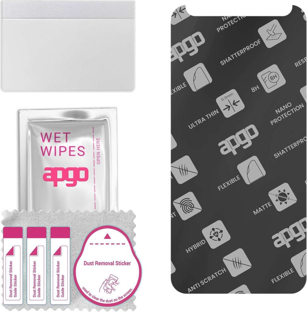 apgo Hybrid Schutzglas, Matt, kompatibel mit Motorola Moto E6 Play, Flexible Nano Glass, toller Ersatz für Hartglas, kratzfester Displayschutzglas...