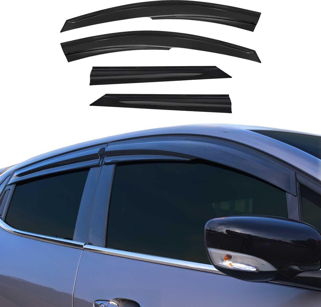 Windabweiser Regenabweiser für Dacia Logan 2004-2012 Acryl Schwarz 4 tlg