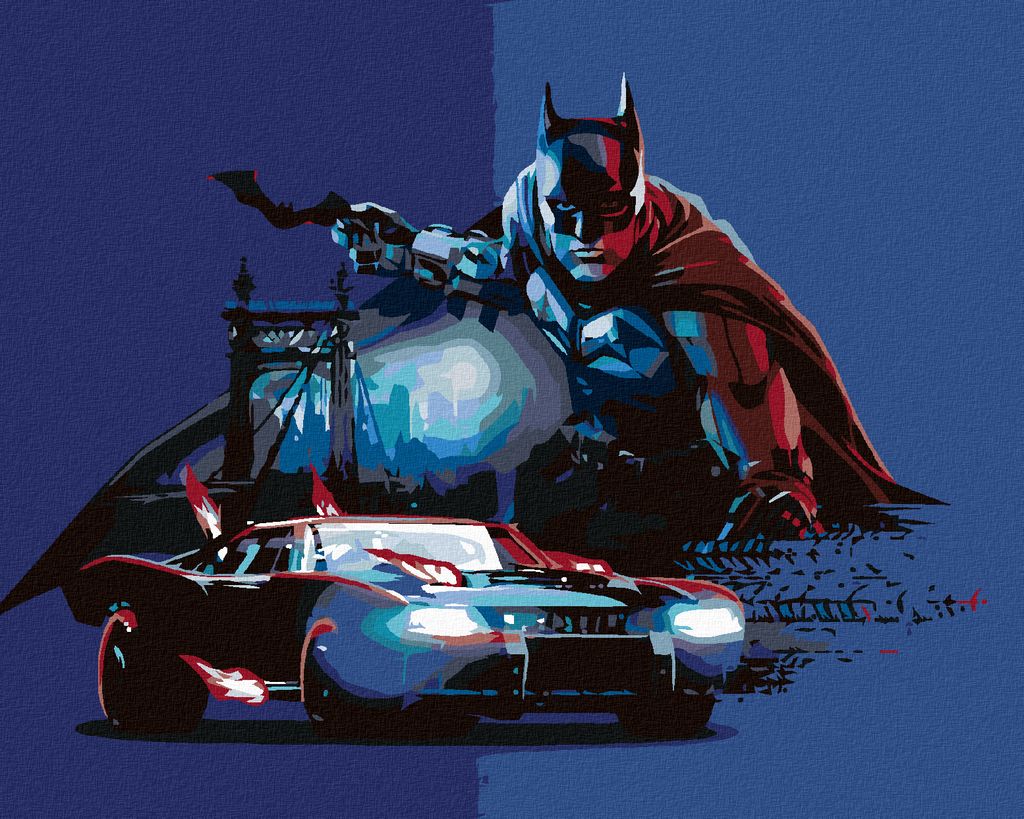 Zuty - Malen nach Zahlen - BATMAN II, 40x50 cm, ohne Keilrahmen