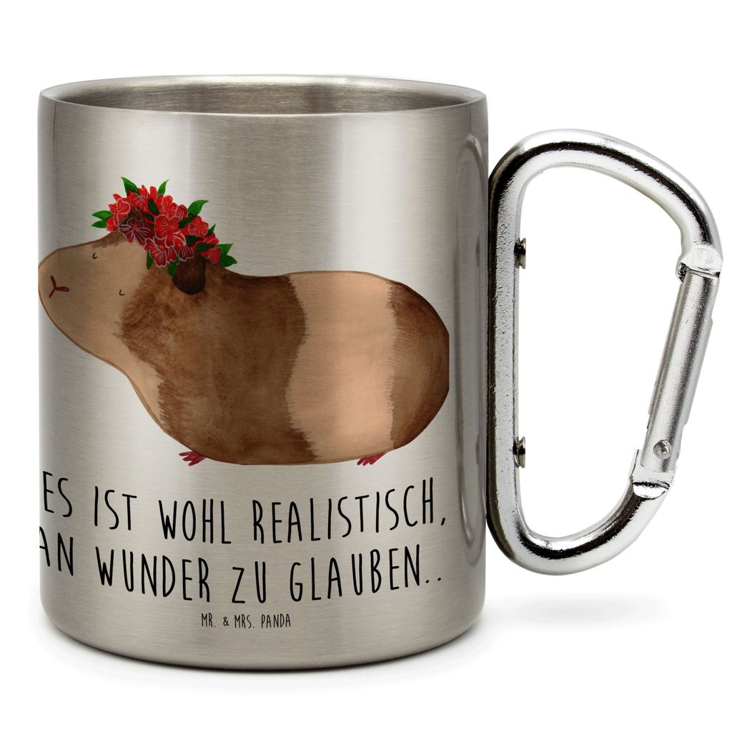 Mr. & Mrs. Panda Teetasse Meerschweinchen Weisheit - Transparent - Geschenk, Spruch, Wunder, Campingtasse, Isolierbecher Edelstahl, Thermobecher, L...