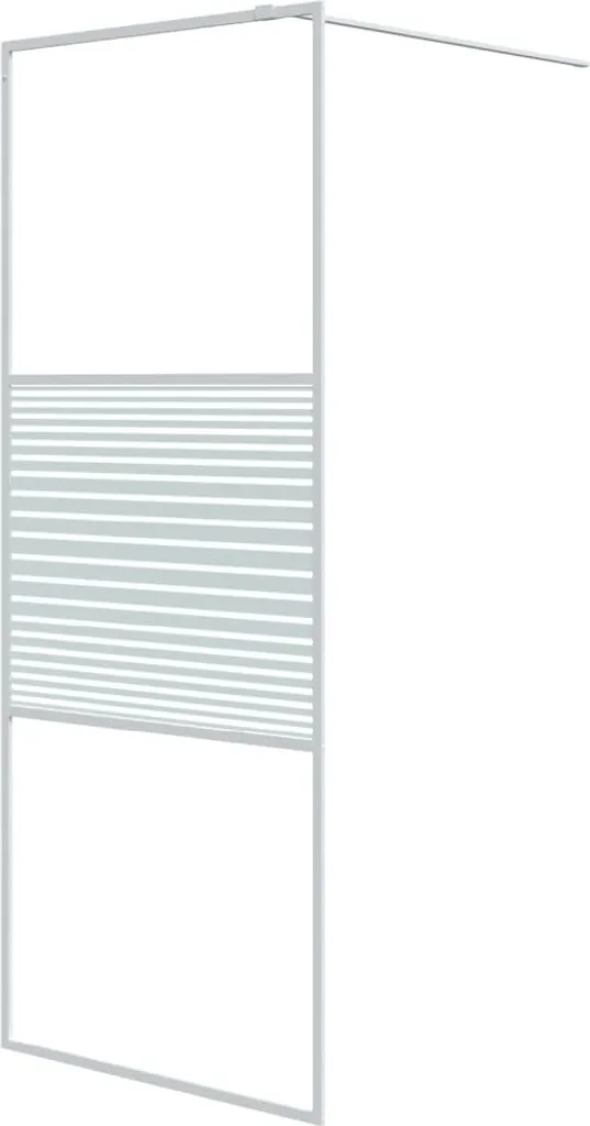 Schermo Doccia Walk-In Bianco 80 cm Vetro Chiaro ESG vidaXL