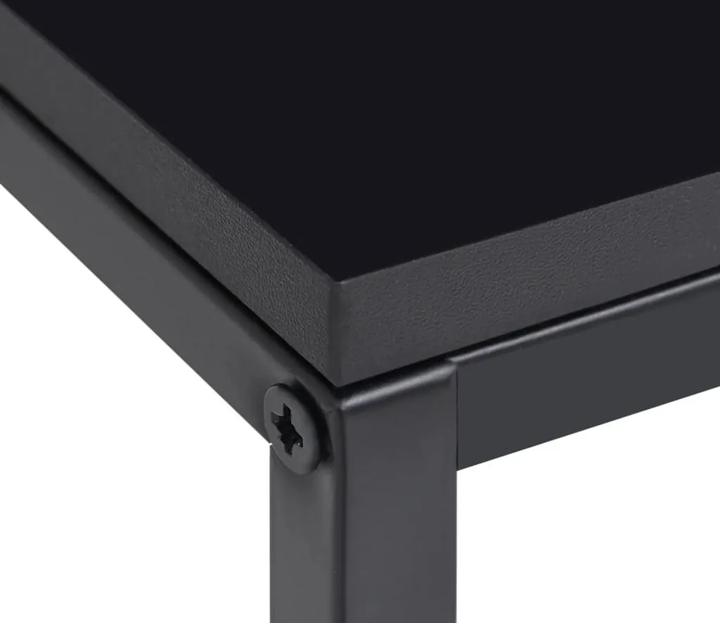 Tables d'appoint noires en acier vidaXL - Structure robuste et stable