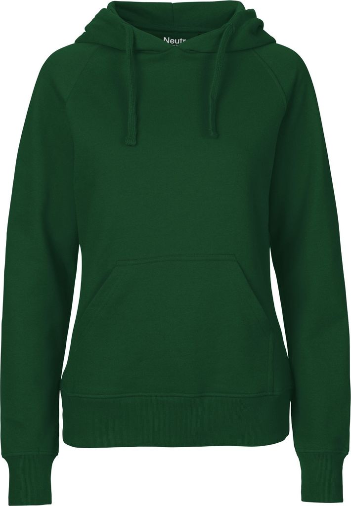 Neutral O83101 | Damen Hoodie / Kaputzenpulli / 100% Fairtrade-Baumwolle - Farbe: Bottle Green - Größe: S
