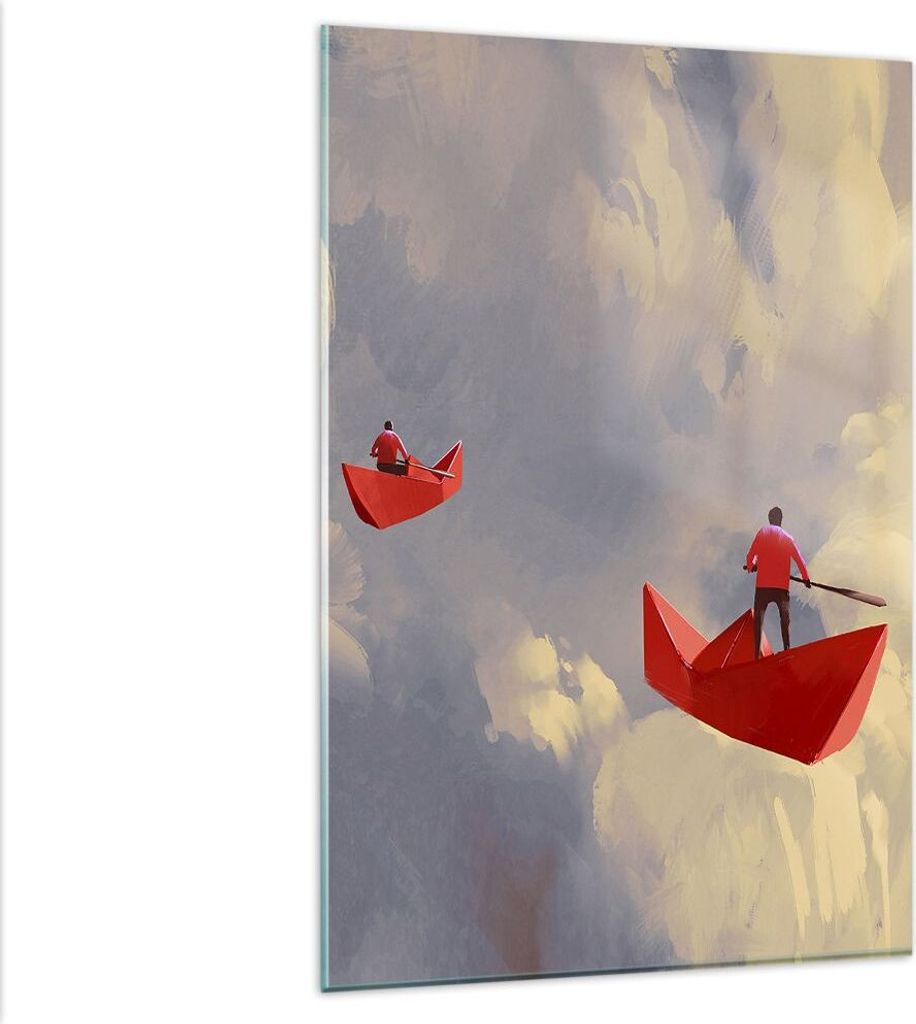Bilder auf glas - Einteilig - Abstraktion modern - 80x120cm - Glasbilder - Wandbilder - Bilder - zum Aufhängen bereit - Wanddekoration aus Glas - ...