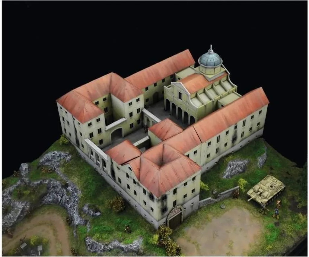 Maquette de Diorama Militaire Montecassino 1944 Ligne Gustav 1:72