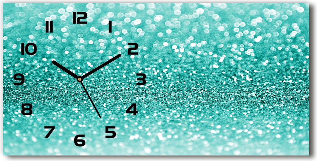 Wanduhr aus Glas – 60x30 cm - Glasbild - Glasuhr - Gehärtetes Glas - schwarze-zeiger - Tand
