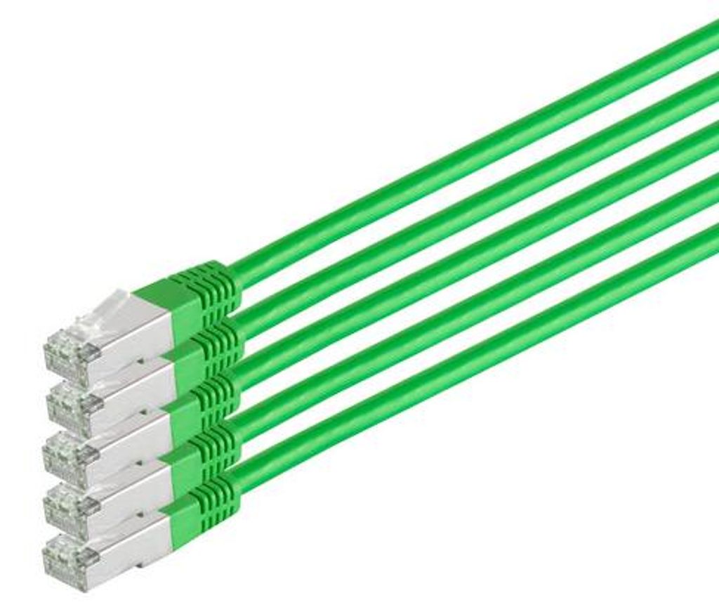 Patchkabel cat 6 S/FTP PIMF HF VE5 grün 0,25m