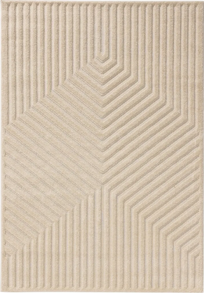 Grand Tapis de Salon Rectangulaire Lecce Cream 240x340 cm Interiyou