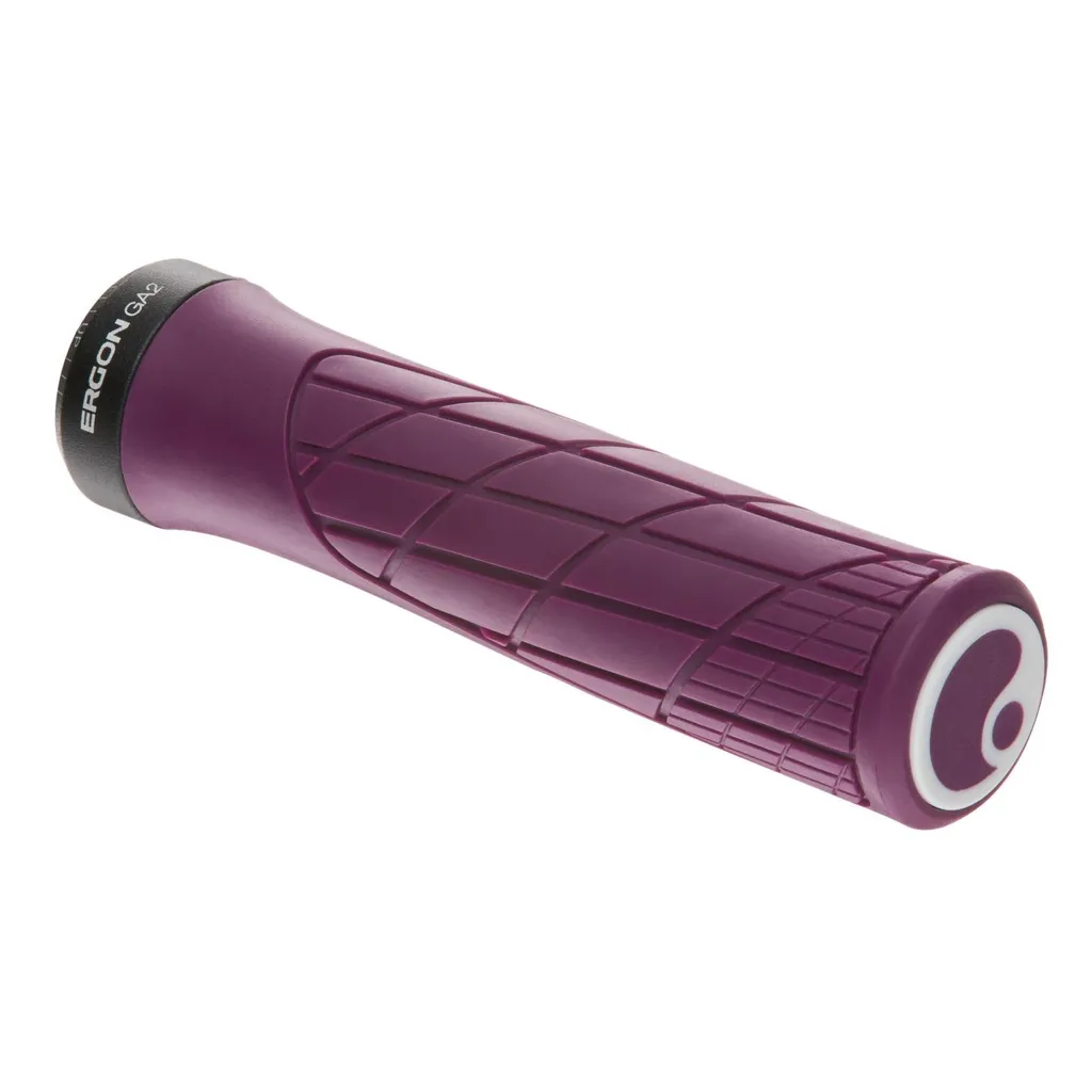 Poignées de Vélo VTT Ergon GA2 Violettes - Grips de Confort 30 mm Ergon