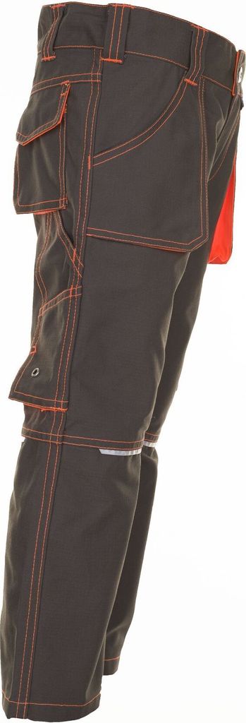 Planam  Junior Bundhose oliv/orange Gr. 122/128, 6112122 Produktbild 