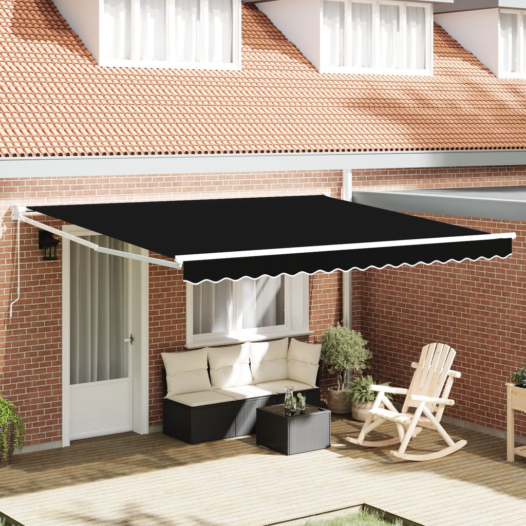 vidaXL Výsuvná markýza, černá, 400 x 300 cm Obrázek produktu 