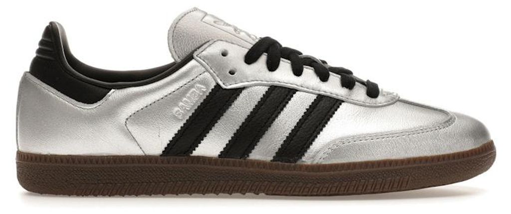 adidas Samba OG Silver Metallic Black Gum (Women's) - EU 38 Produktbild 