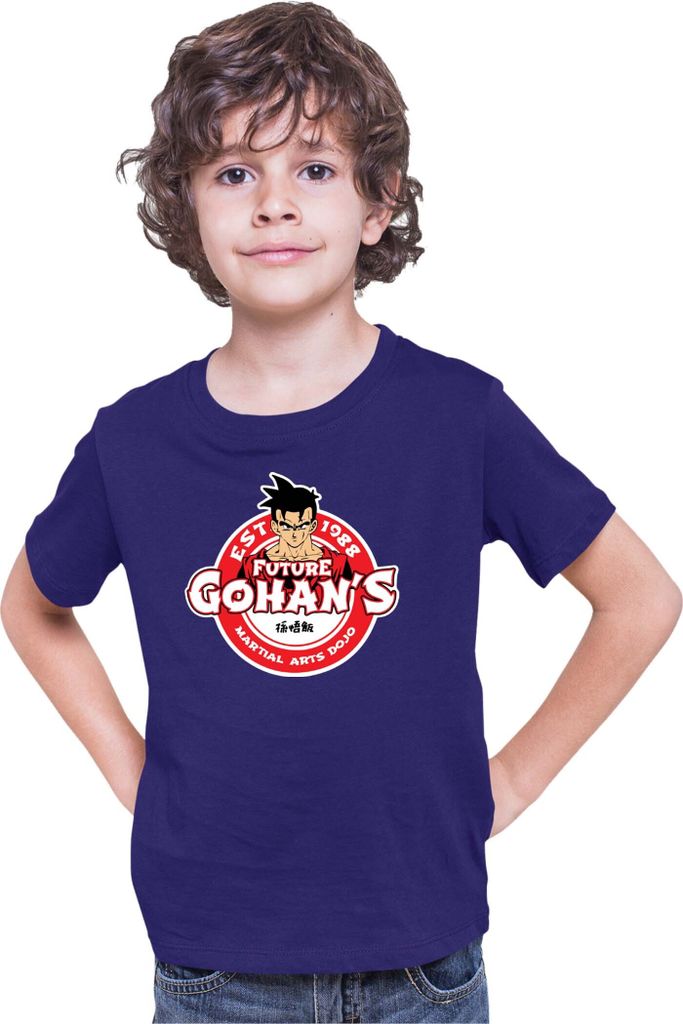 Kinder T-Shirt Dragon Anime Manga Ball Z Future Gohan, 9-11 Jahr - 140 / Dunkelblau