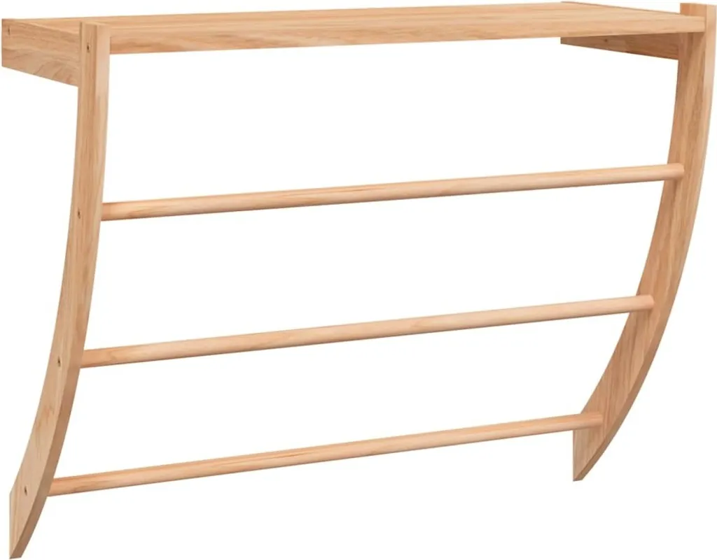 Porte-serviettes bois de noyer 60 cm structure stable et durable brun