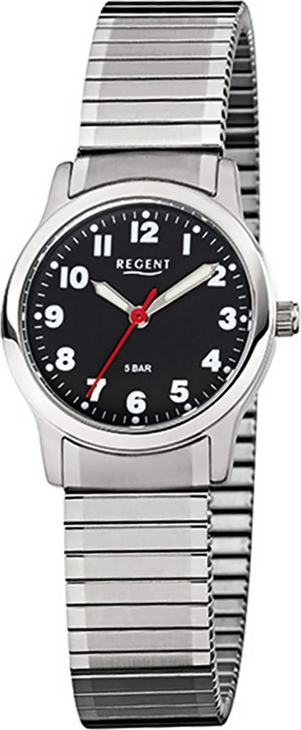 Regent Edelstahl Damen Herren Uhr F-1016 Quarzuhr Armband Produktbild 
