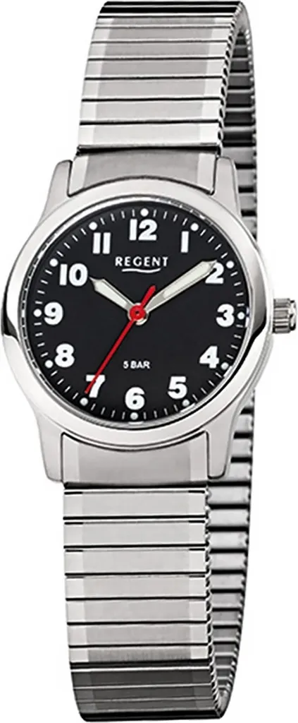 Montre bracelet mixte Regent en métal argenté pour hommes et femmes